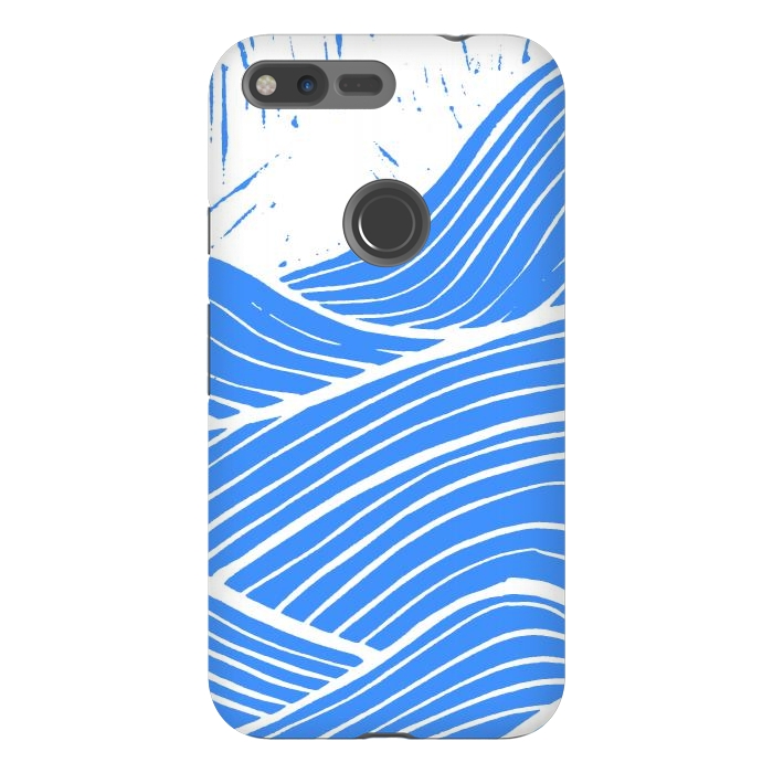 Pixel XL StrongFit The blue and white waves by Steve Wade (Swade)