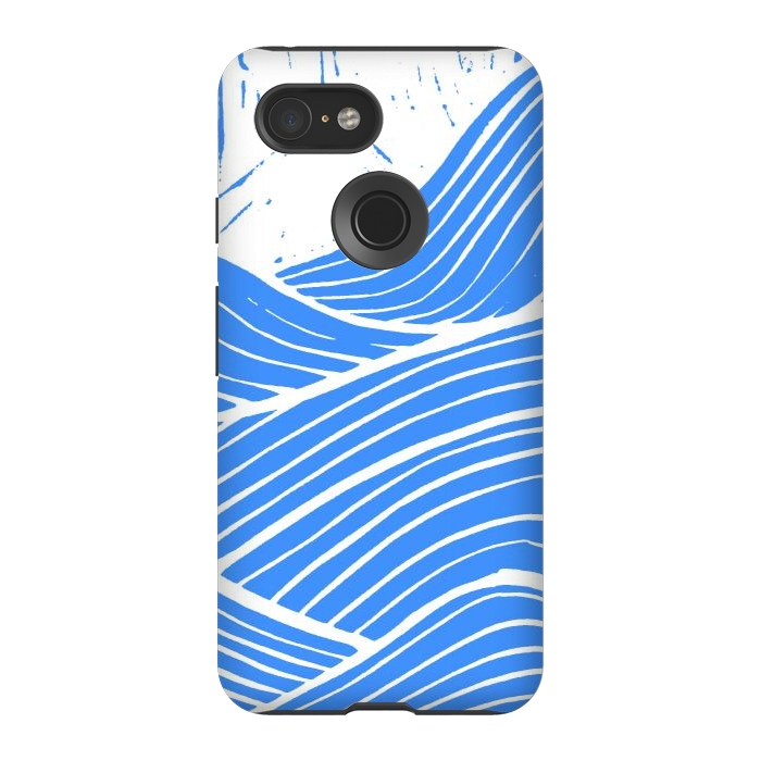 Pixel 3 StrongFit The blue and white waves by Steve Wade (Swade)