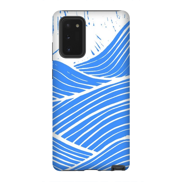 Galaxy Note 20 StrongFit The blue and white waves by Steve Wade (Swade)