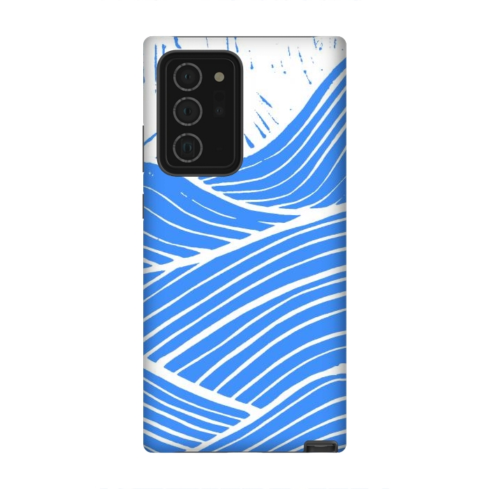 Galaxy Note 20 Ultra StrongFit The blue and white waves by Steve Wade (Swade)