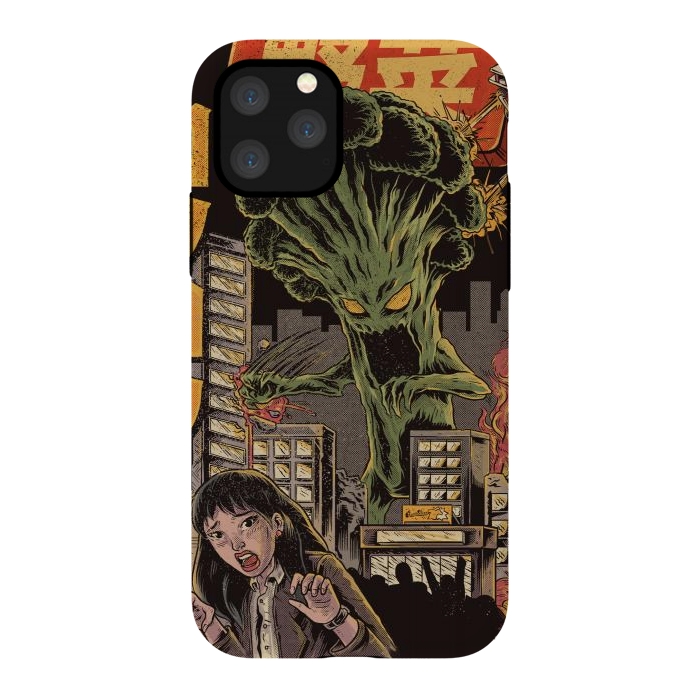 iPhone 11 Pro StrongFit Broccozilla Black version by Ilustrata