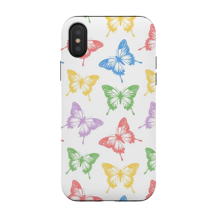 iPhone Xs / X StrongFit Funky butterflies by Martina