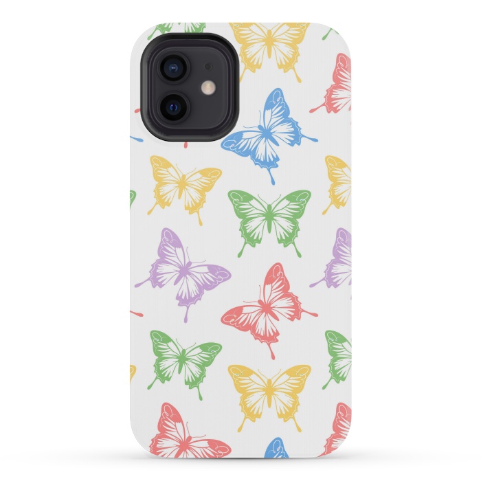 iPhone 12 mini StrongFit Funky butterflies by Martina