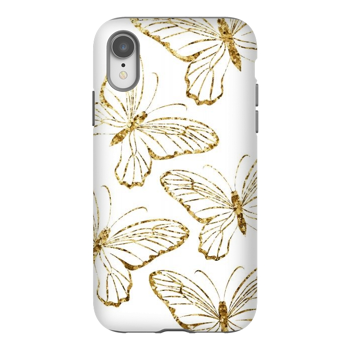 iPhone Xr StrongFit Glitter Butterflies by Martina