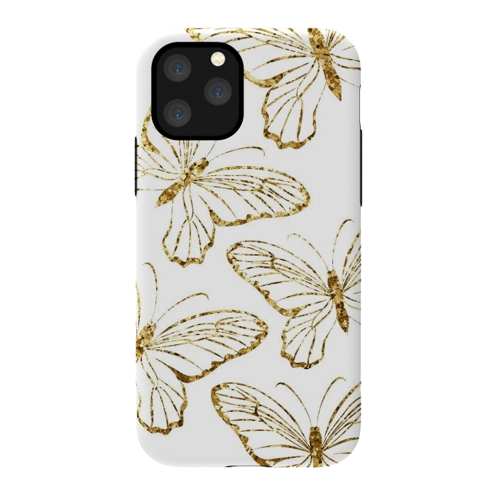 iPhone 11 Pro StrongFit Glitter Butterflies by Martina