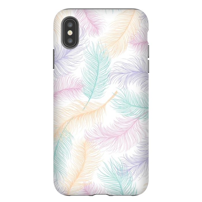 iPhone Xs Max StrongFit Pastel Feathers by Martina