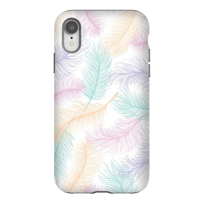 iPhone Xr StrongFit Pastel Feathers by Martina
