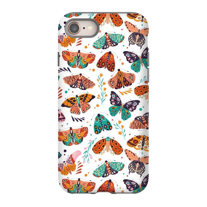 iPhone 8 StrongFit Spring Butterflies Pattern 002 by Jelena Obradovic