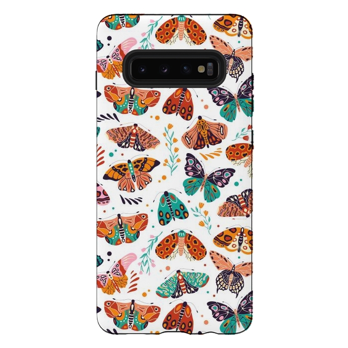 Galaxy S10 plus StrongFit Spring Butterflies Pattern 002 by Jelena Obradovic