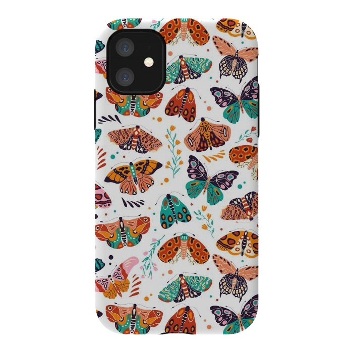iPhone 11 StrongFit Spring Butterflies Pattern 002 by Jelena Obradovic