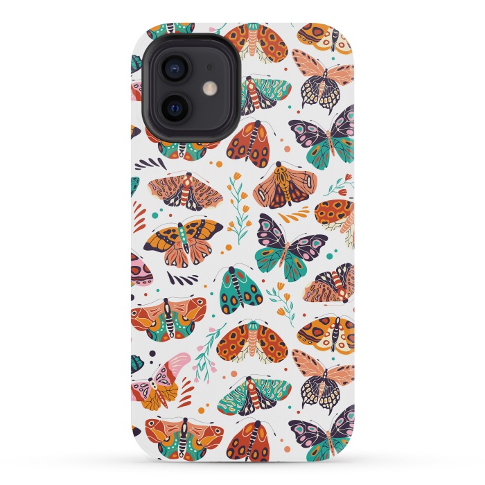 iPhone 12 mini StrongFit Spring Butterflies Pattern 002 by Jelena Obradovic