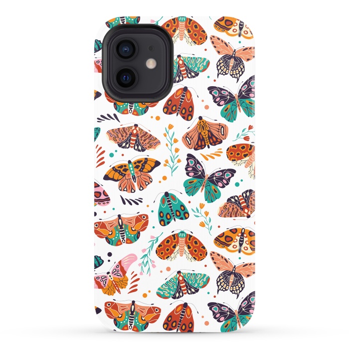 iPhone 12 StrongFit Spring Butterflies Pattern 002 by Jelena Obradovic