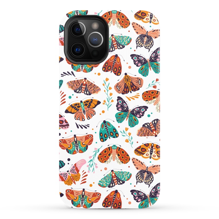 iPhone 12 Pro StrongFit Spring Butterflies Pattern 002 by Jelena Obradovic