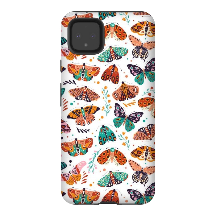 Pixel 4XL StrongFit Spring Butterflies Pattern 002 by Jelena Obradovic