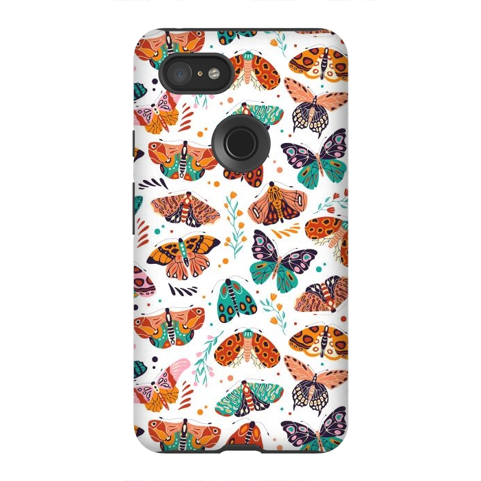 Pixel 3XL StrongFit Spring Butterflies Pattern 002 by Jelena Obradovic