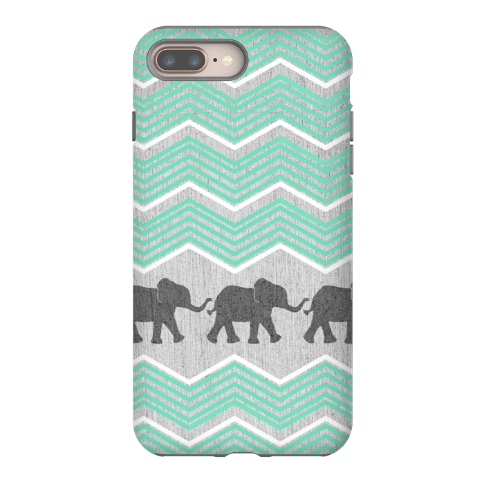 iPhone 7 plus StrongFit Three Elephants by Tangerine-Tane