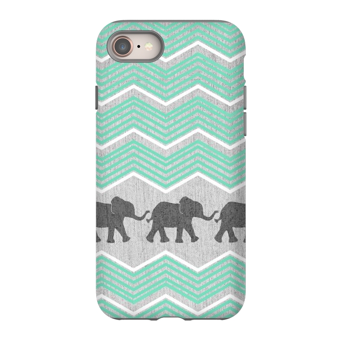 iPhone 8 StrongFit Three Elephants by Tangerine-Tane