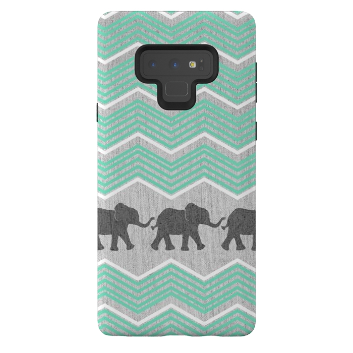 Galaxy Note 9 StrongFit Three Elephants by Tangerine-Tane