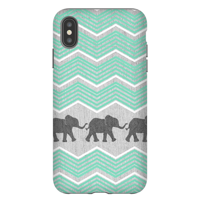 iPhone Xs Max StrongFit Three Elephants by Tangerine-Tane