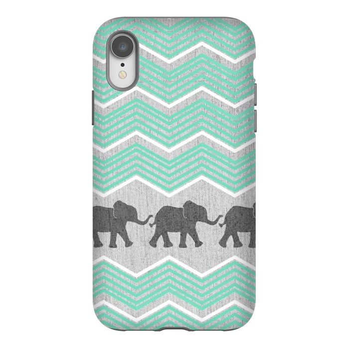iPhone Xr StrongFit Three Elephants by Tangerine-Tane