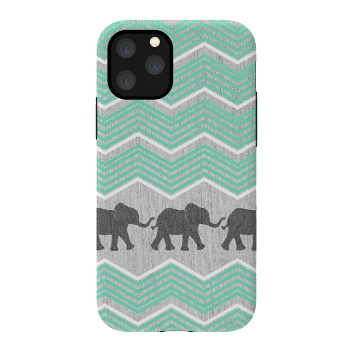iPhone 11 Pro StrongFit Three Elephants by Tangerine-Tane