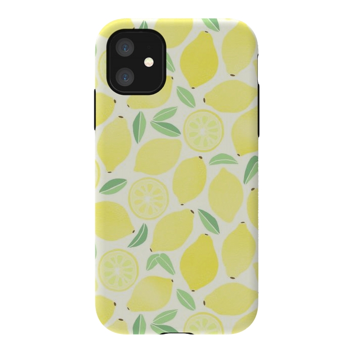 iPhone 11 StrongFit Summer Lemons by Tangerine-Tane