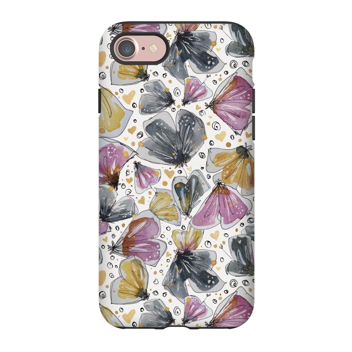 iPhone 7 StrongFit Fabulous Flowery Flowers by Paula Ohreen
