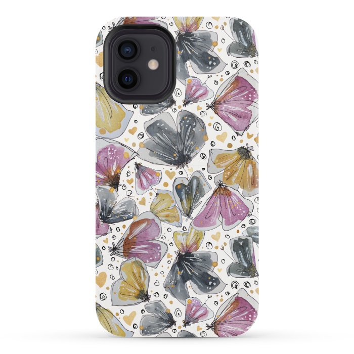 iPhone 12 StrongFit Fabulous Flowery Flowers by Paula Ohreen