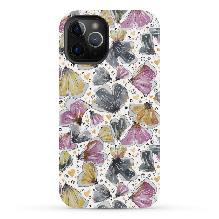iPhone 12 Pro Max StrongFit Fabulous Flowery Flowers by Paula Ohreen