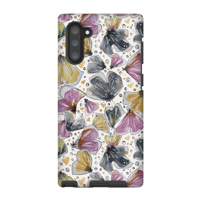 Galaxy Note 10 StrongFit Fabulous Flowery Flowers by Paula Ohreen