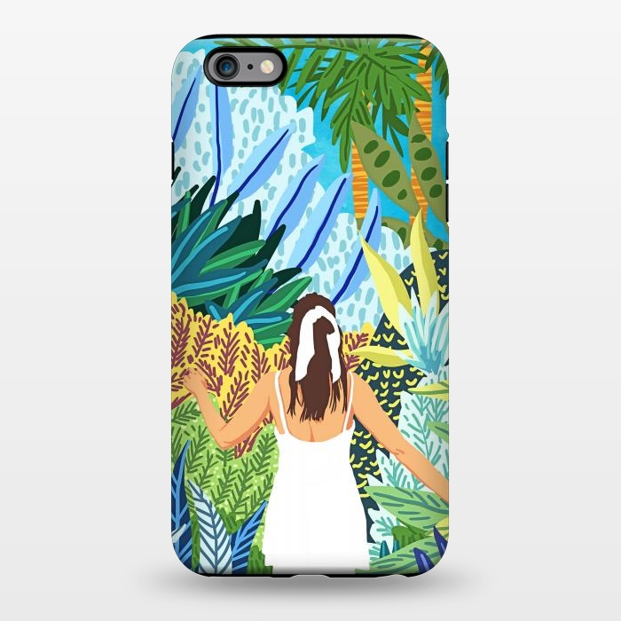 iPhone 6/6s plus StrongFit Lost in the Jungle of Feelings | Forest Tropical Botanical Nature Plants Illustration by Uma Prabhakar Gokhale