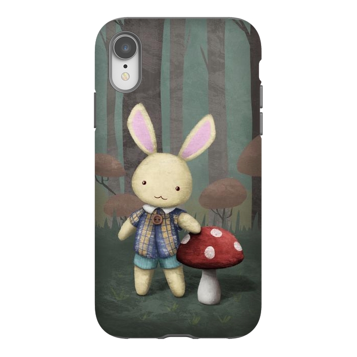 iPhone Xr StrongFit Cute bunny by Laura Nagel