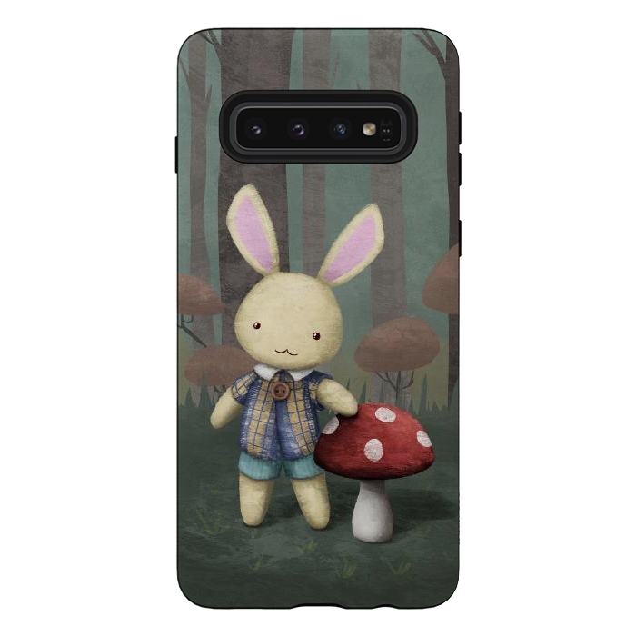 Galaxy S10 StrongFit Cute bunny by Laura Nagel