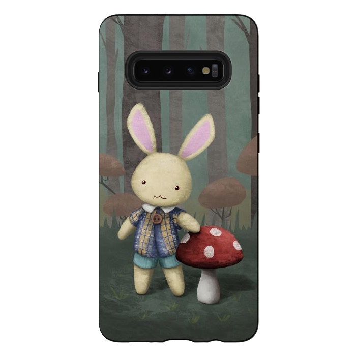 Galaxy S10 plus StrongFit Cute bunny by Laura Nagel