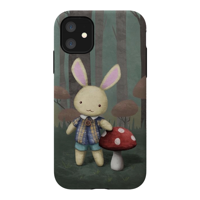 iPhone 11 StrongFit Cute bunny by Laura Nagel