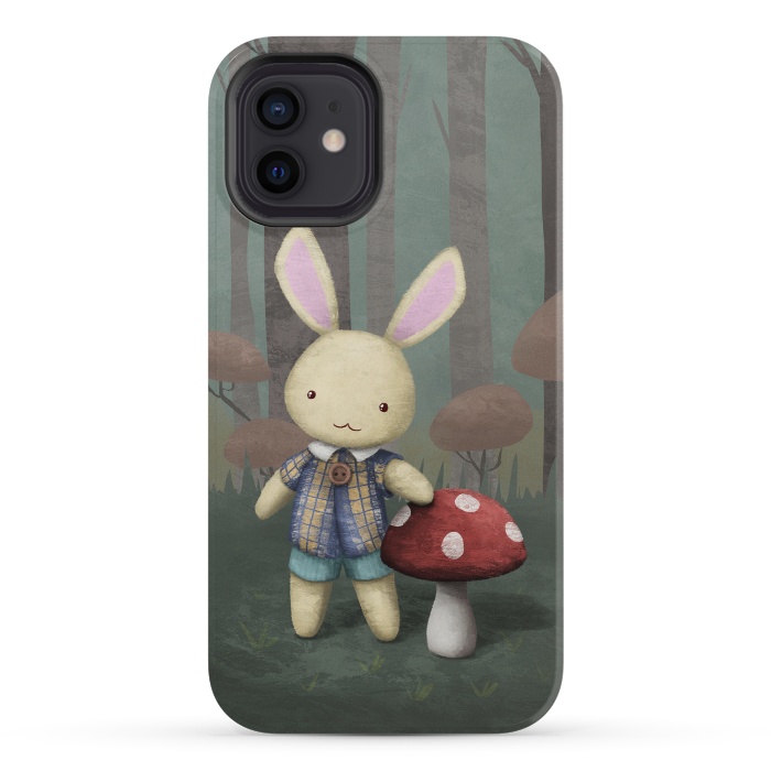 iPhone 12 mini StrongFit Cute bunny by Laura Nagel