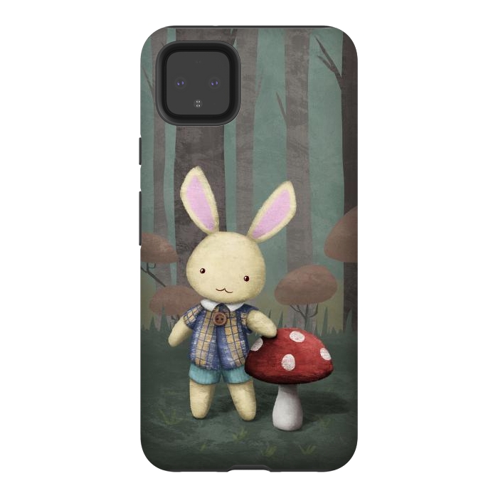 Pixel 4XL StrongFit Cute bunny by Laura Nagel
