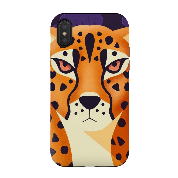 iPhone Xs / X StrongFit Wildlife 002 Cheetah by Jelena Obradovic