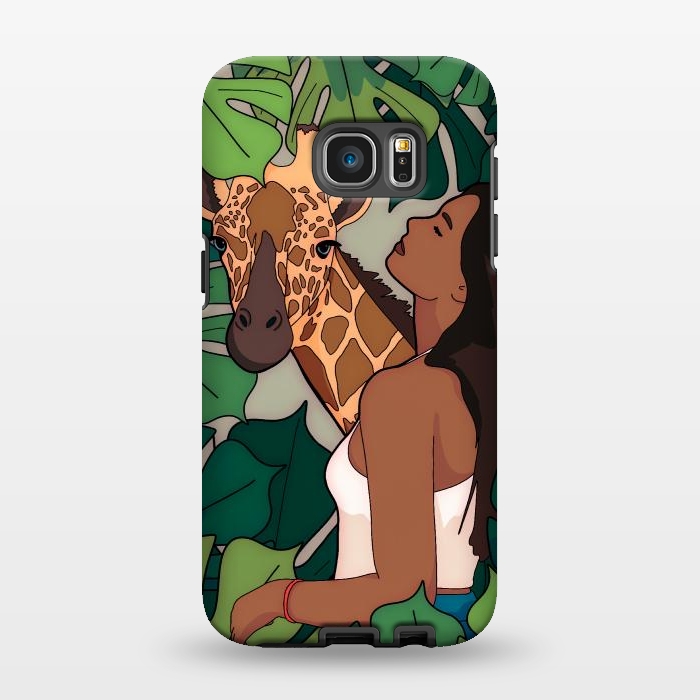 Galaxy S7 EDGE StrongFit The green jungle girl by Steve Wade (Swade)