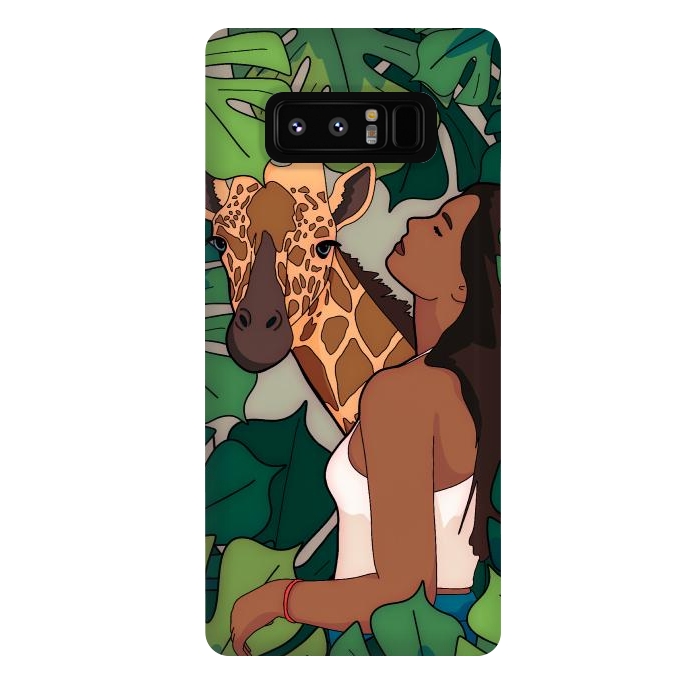 Galaxy Note 8 StrongFit The green jungle girl by Steve Wade (Swade)