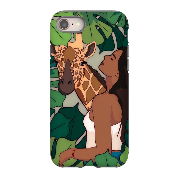 iPhone 8 StrongFit The green jungle girl by Steve Wade (Swade)