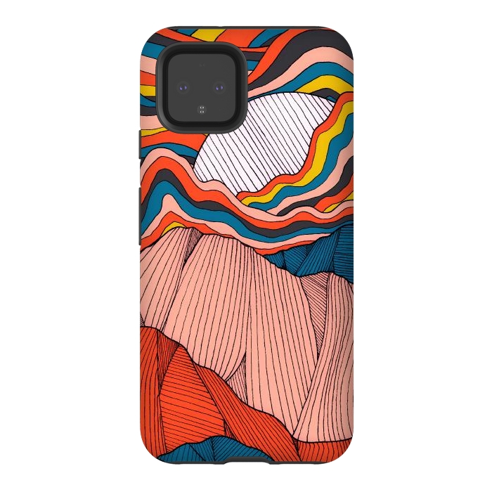 Pixel 4 StrongFit The orange rainbow sky  by Steve Wade (Swade)