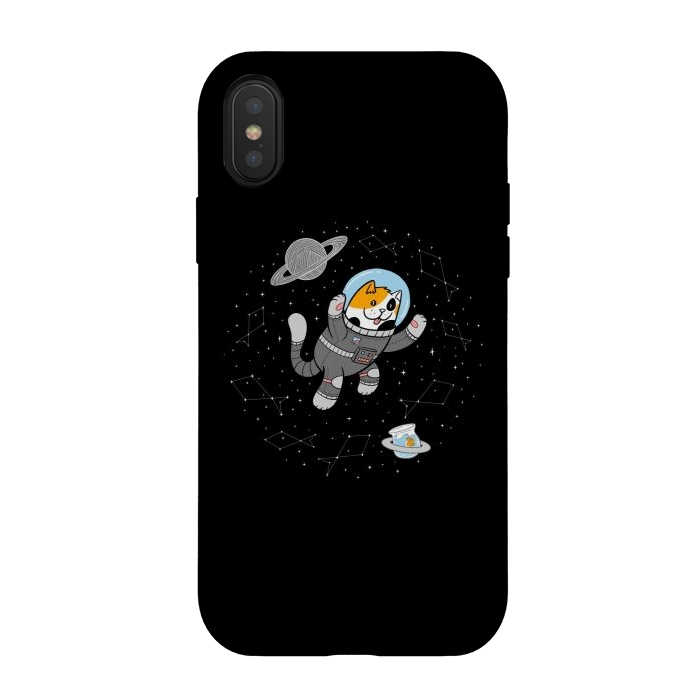 iPhone Xs / X StrongFit Catstronaut by Afif Quilimo