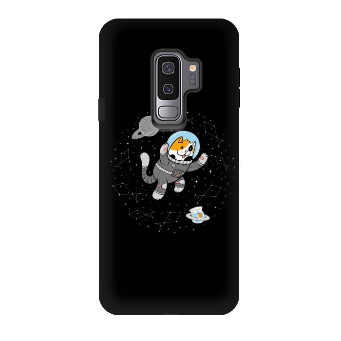 Galaxy S9 plus StrongFit Catstronaut by Afif Quilimo