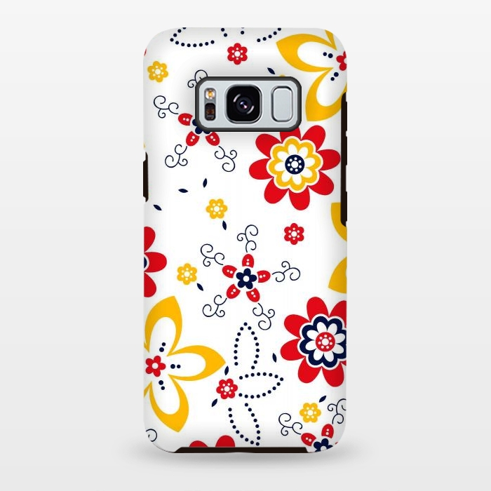Galaxy S8 plus StrongFit Daisies pattern with circle elements by ArtsCase