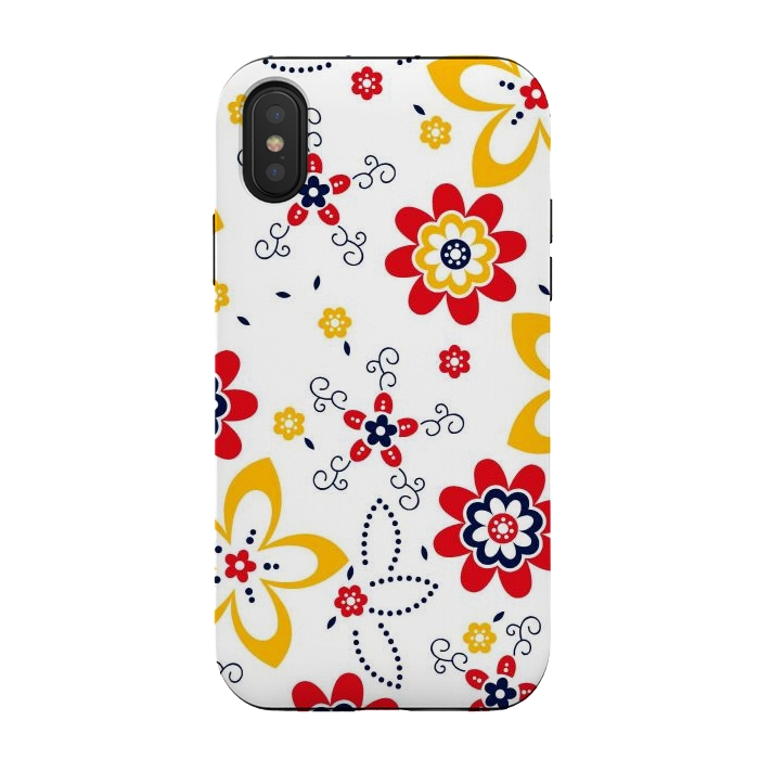 iPhone Xs / X StrongFit Daisies pattern with circle elements by ArtsCase