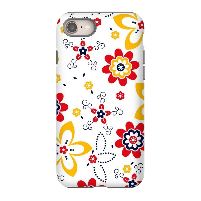 iPhone 8 StrongFit Daisies pattern with circle elements by ArtsCase