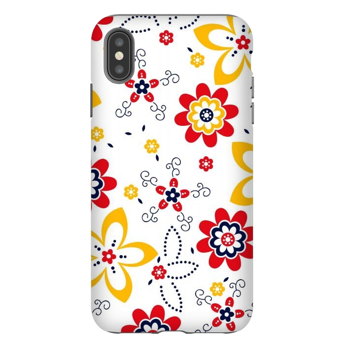 iPhone Xs Max StrongFit Daisies pattern with circle elements by ArtsCase