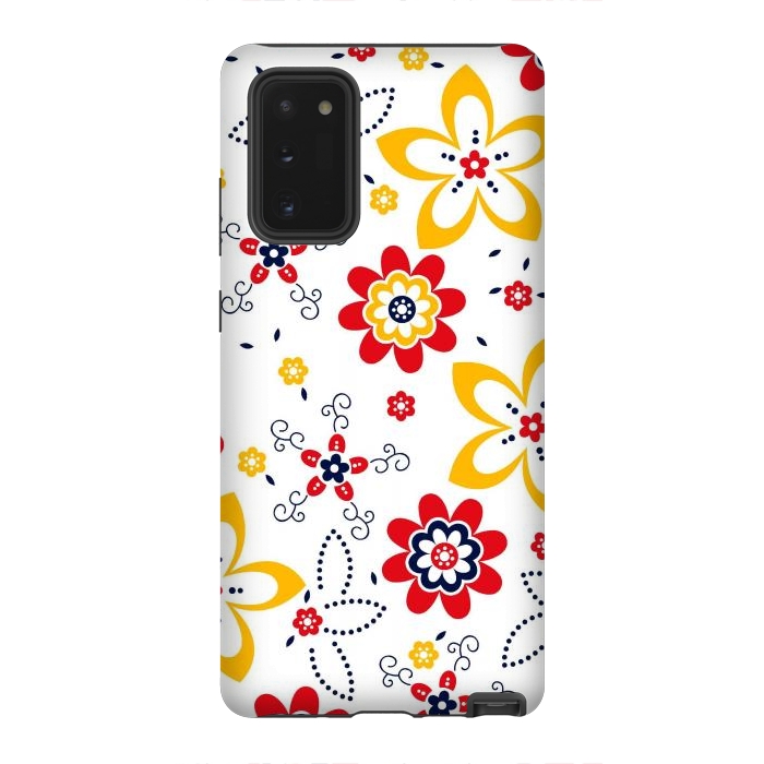 Galaxy Note 20 StrongFit Daisies pattern with circle elements by ArtsCase