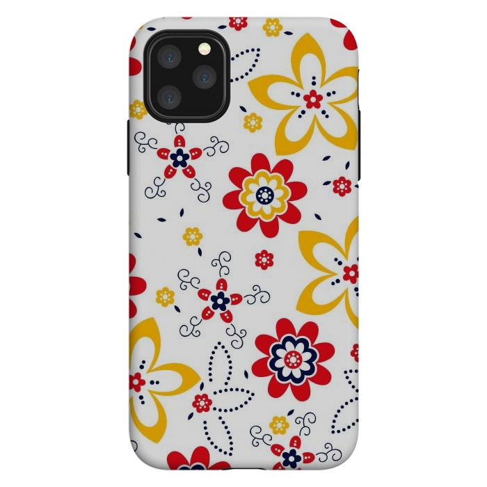 iPhone 11 Pro Max StrongFit Daisies pattern with circle elements by ArtsCase